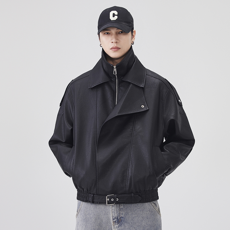 Streetwear Clothing Brands - Otoño Invierno chaqueta de cuero hombres