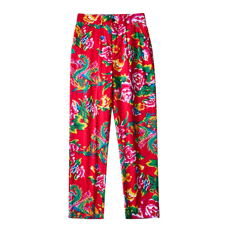 Streetwear Brand Flower - Pantalones populares de estilo chino para