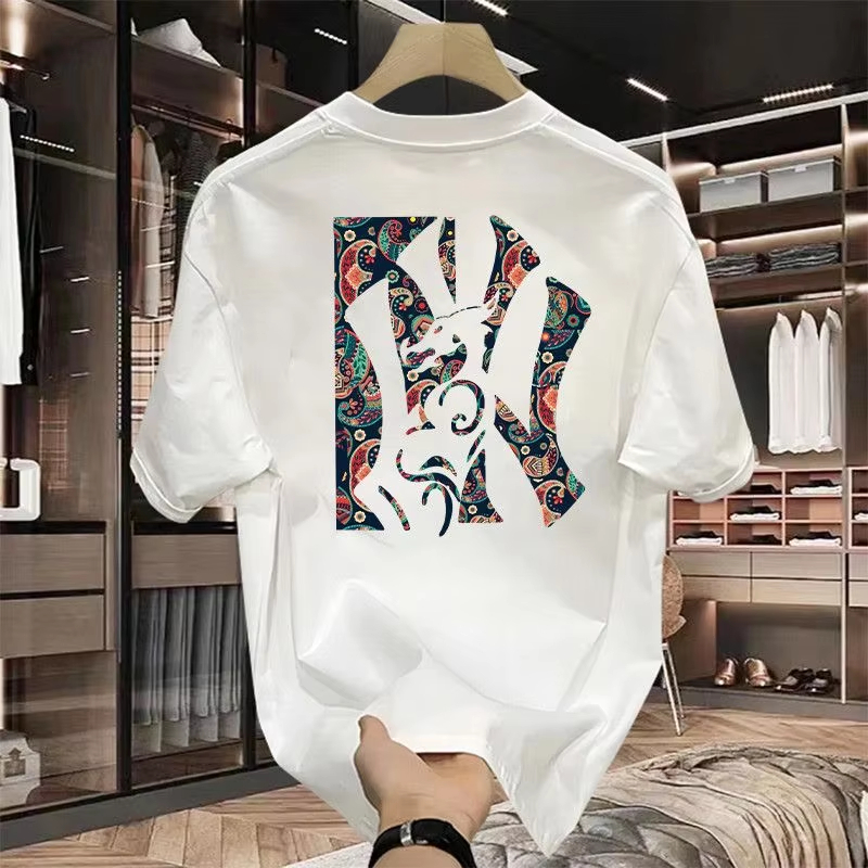 Streetwear Brand Flower - Camiseta de Algodón con Estampado de