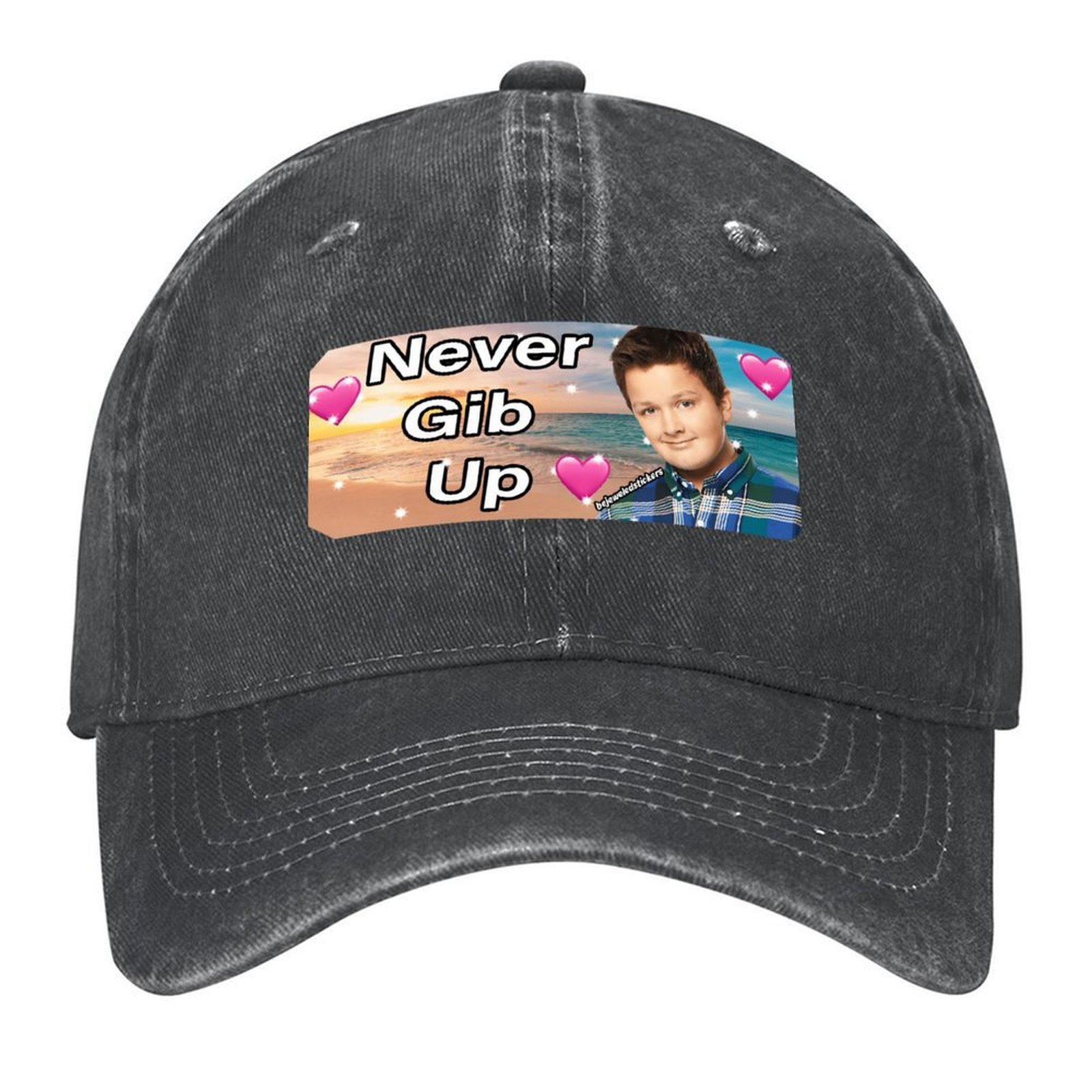 Cap Streetwear Brand - Never gib up pegatina para parachoques