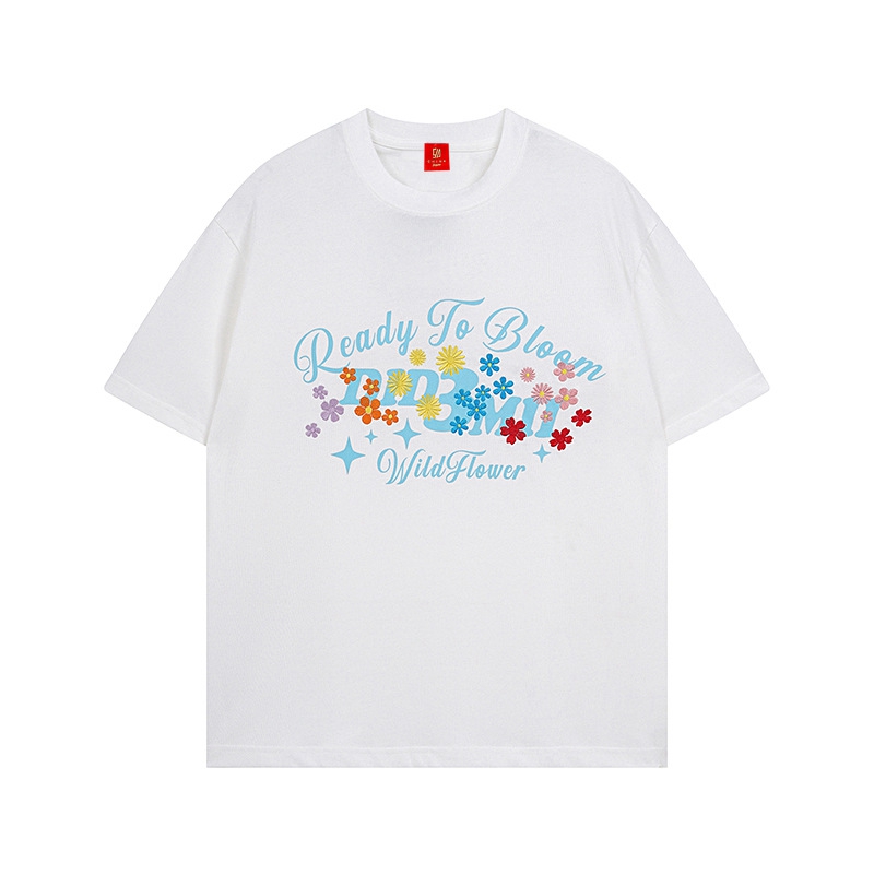 Lyprerazy-Camiseta de manga co - Streetwear Brand Flower reseña y precio