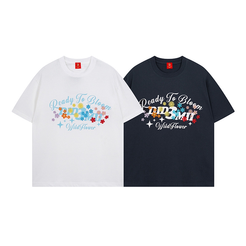 Lyprerazy-Camiseta de manga co - Streetwear Brand Flower reseña y precio