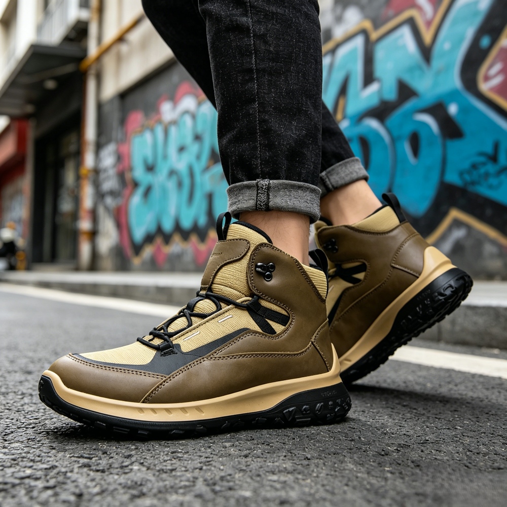Zapatos de Cuero de Caña Alta  - Streetwear Brand Shoes reseña y precio